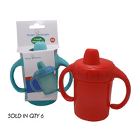 BPA FREE NON SPILL 2 HNDL CUP 200ML SOLD QTY6