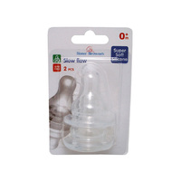 S/BROWNE TEAT SILICONE SLOW FLOW 0-3 2PK