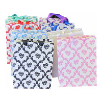 GIFT BAGS 26X32X12CM FLOWER 8ASST