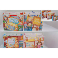 GIFT BAG HAPPY BDAY CARTOON 32X26X13CM 4ASST
