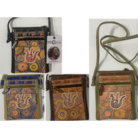 CANVAS LEATER HAND BAG MURALAPPI 17X20CM 4ASST