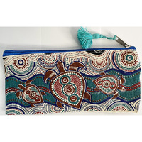 CANVAS POUCH SEA TURTLES 23X12CM
