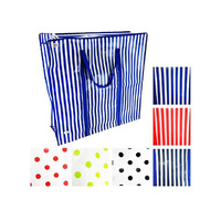 BAGS STRIPE/DOT 70X70X25CM 8ASST SOLD QTY8