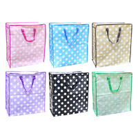 POLKA DOT ZIPPER BAG 64CM X 59CM X20CM SOLD QTY12
