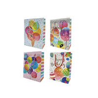 GIFT BAG GLITTER BIRTHDAY BALLOONS 18CM QTY 12