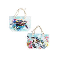 BEACH BAG 50X34X10CM SEA TURTLES