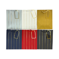 GIFT BAG WITH CARD GOLD LINE 26X32X12CM SOLD QTY12