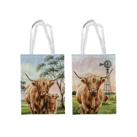 34X47CM HIGHLAND COW TOTE BAG 2ASST SOLD QTY6