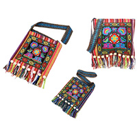 COTTON BAG SQUARE ZIPPER 25CMX24CM 3ASST QTY 6