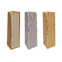 GIFT BAG GOLD STAMPING BOTTLE 38X11CM QTY 12