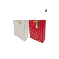 GIFT BAG EMBOSSED GOLD STAMP M QTY 12