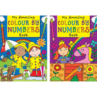 COLOUR BY NUMBERS BOOK KIDS 2ASST SOLD QTY6