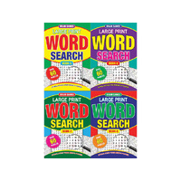 WORD SEARCH PUZZLE BOOK A4 LARGE PRINT SOLD QTY12