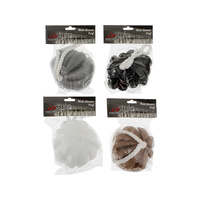 MESH BATH SPONGE POUF 4ASST