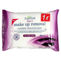 EVERFRESH MAKEUP REMOVE WIPES 20PK