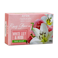 AVON NATURAL WHITE LILY AND ROSE BAR SOAP 100G