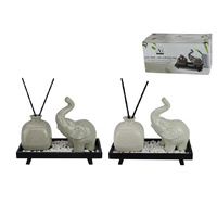 30X17CM ELEPHANT REED DIFFUSER 2ASST