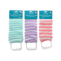 EXFOLIATING BATH BACK SCRUBBER 3ASST