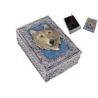 11CM WOLF BOX WITH INCENSE QTY 2