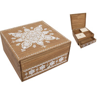 20X20CM BOHO/MANDELA JEWEL BOX QTY 2