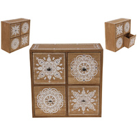 22.5CM BOHO 4 DRAWER CABINET SOLD QTY2