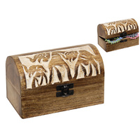 15X9CM WOOD ELEPHANT BOX QTY 4