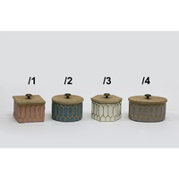 TIN BOX W/WOODEN TOP 4ASST