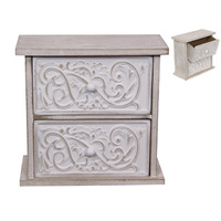 19CM 2 DRAWER CABINET W/SCROLL FINISH QTY 2