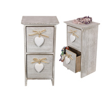 23CM 2 DRAWER HEART D�COR QTY 2