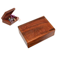 18X13CM CARVED MANDALA ELEPHANT BOX QTY 2