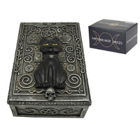 13X10CM BLACK CAT SPIRIT BOX QTY 2