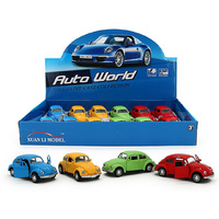 DIE CAST PULLBACK CLASSIC BEETLE 4ASST 12.5CM UN12