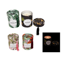 11CM GLASS SCENTED ART CANDLE 4ASST