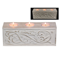 23CM 3 PIECE CANDLE HOLDER