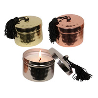 7CM SCENTED CANDLE IN COPPER TUB QTY 6