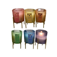 12CM SCENTED CANDLE IN STAND 3ASST QTY 6