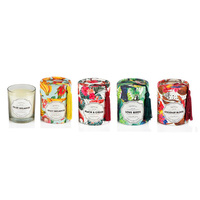 11CM R/FOREST FRUIT CANDLE W/TASSLE 4ASST