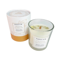 CANDLE 200G SANDALWOOD CRYSTAL GLASS