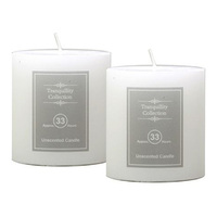 UNSCENTED PILLAR CANDLE 7X7.5CM 33H
