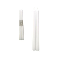 WHITE TAPER CANDLE 3PK 6H