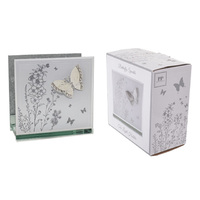 MIRROR BUTTERFLY TEA LIGHT 12x12x7cm