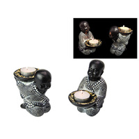 12CM MONK W/ROBE TEALIGHT HOLDER 2ASST