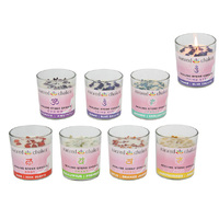 CHAKRA FRAGRANT CANDLES WITH GEM 7ASST