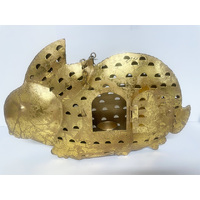 RABBIT CANDLE HOLDER GOLD GILDED 40x22CM