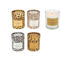 ANIMAL PRINT FRAGRANCE CANDLES 11CM 4ASST