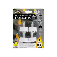 TEALIGHT BATTERY OPERATED PK4