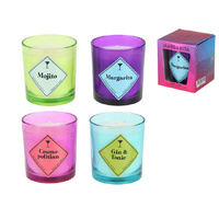 120G COCKTAIL CANDLE IN FROSTED FINISH 4ASST SOLD QTY8