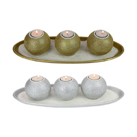 39CM MDF TEALIGHT HOLDER 2ASST