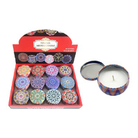 MOROCCAN THEMED CANDLE IN TIN UN12