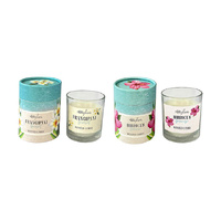120G CANDLE WITH FRANGIPANI DESIGN 2ASST SOLD QTY6
